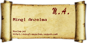 Mingl Anzelma névjegykártya